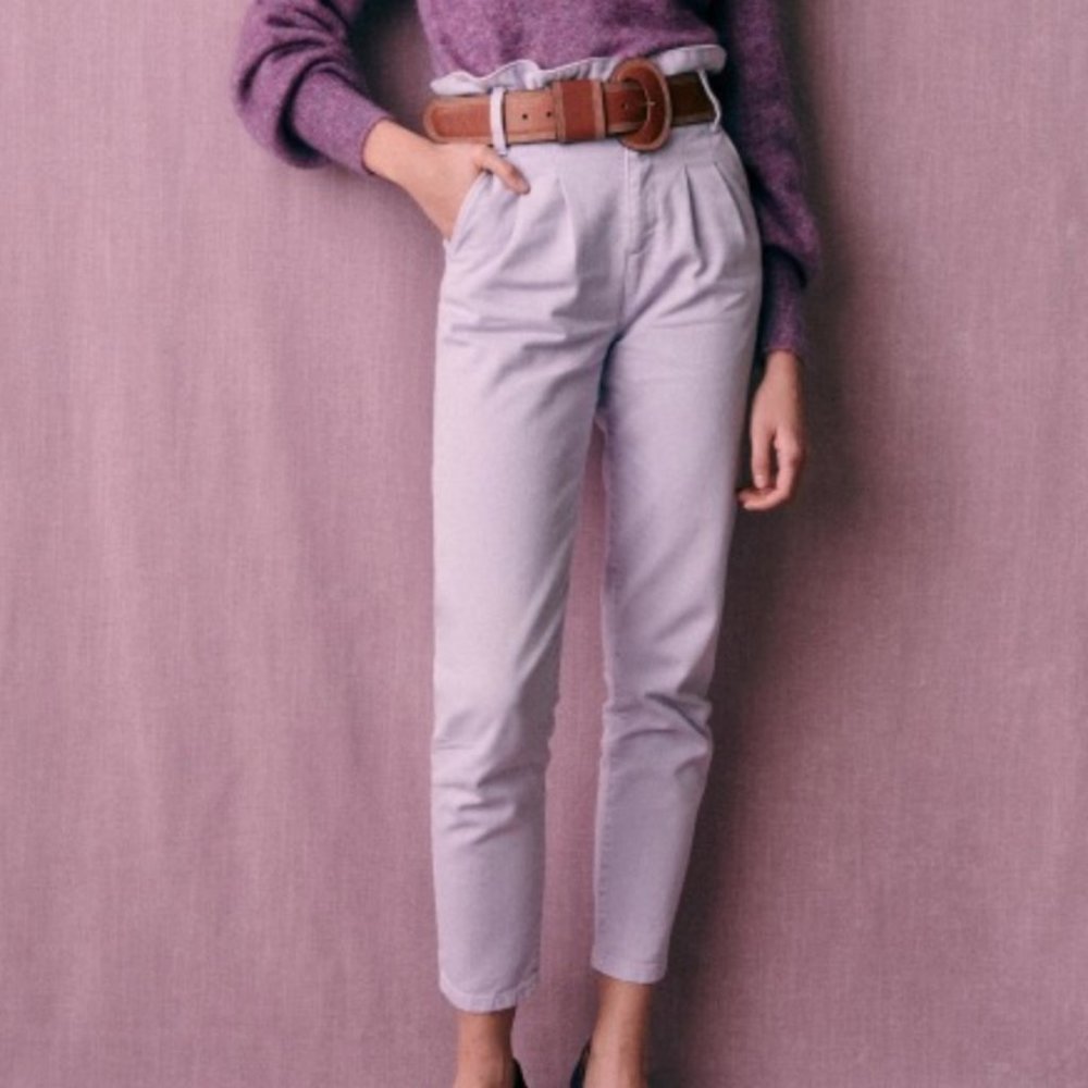 Sezane Austin trousers Lilac US Size 2 EU Size 34